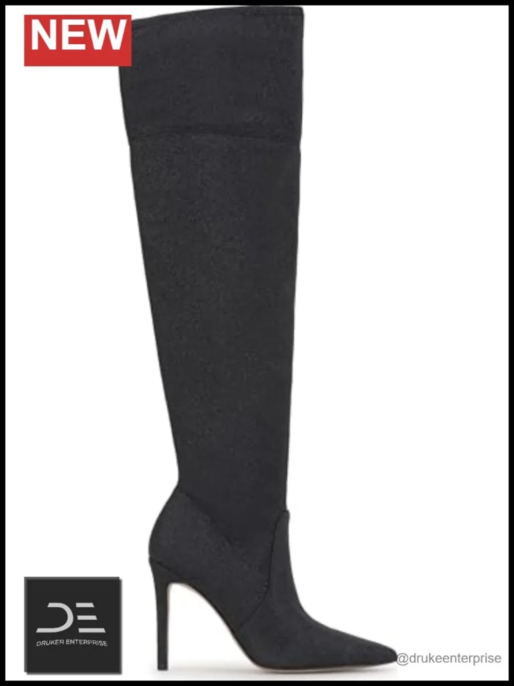 Women's Over The Knee Glitter Stretch Stiletto Heel Boots